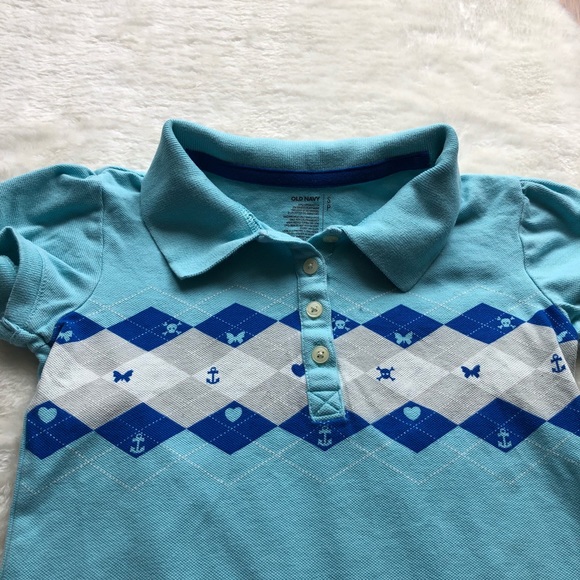 Girls patterened polo shirt size small - Picture 2 of 3